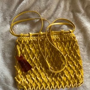 Chanel RARE yellow woven bag sheepskin bag A++ condition, unicorn bag is this!